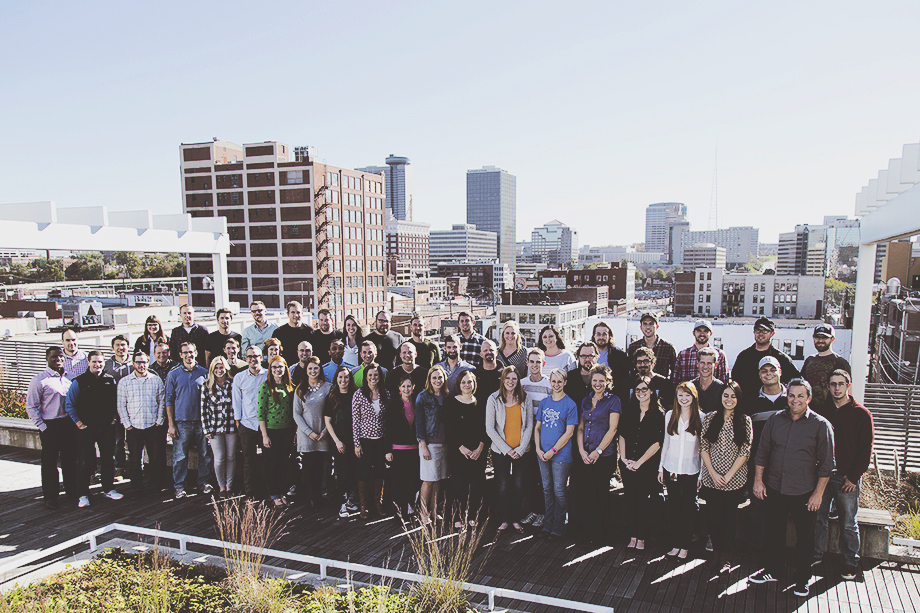 The mySidwalk team at its former Kansas City office. 