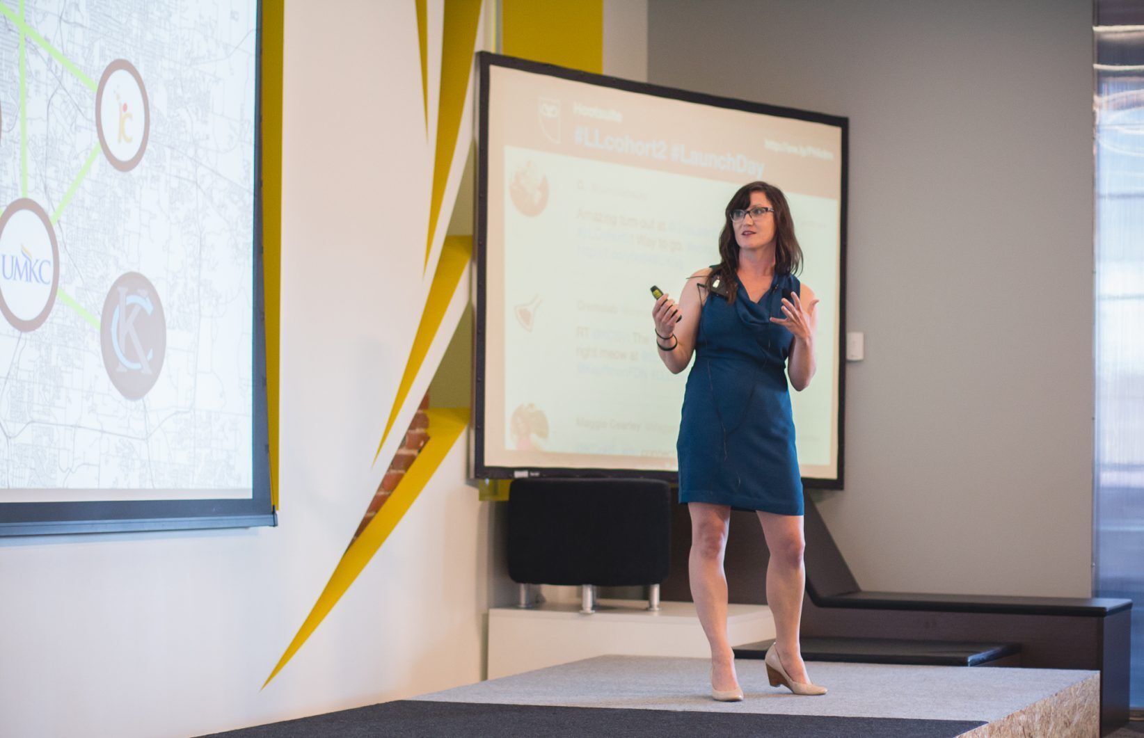 Katie Laird explains KCoRE, which stands for Kansas City Collaborative for Reform in Education. The project aims to bring together school leaders to collectively support one another to reform Kansas City education through monthly cohort meetings, an online platform to share resources, school visits, and peer­-to-­peer mentoring.