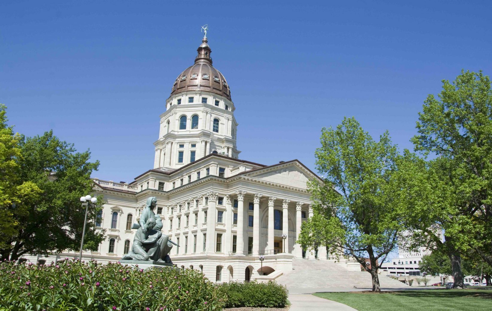 The Kansas State Capitol building.