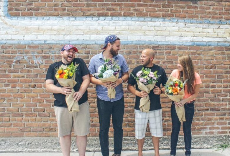 Co-founders Nathan Bliss, Ben Lueders and Andy Holz,  and outreach coordinator Katie Griffing