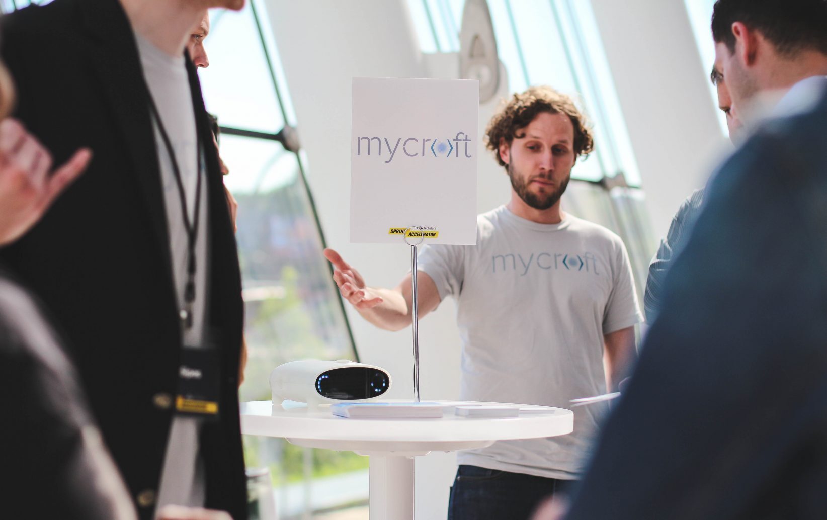 A Mycroft AI employee explains the company’s tech platform, which is an open-source response to Amazon’s Echo.