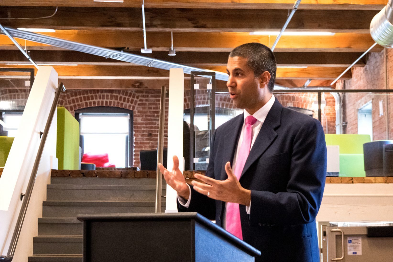 File Photo. FCC Commissioner Ajit Pai at Think Big Partners