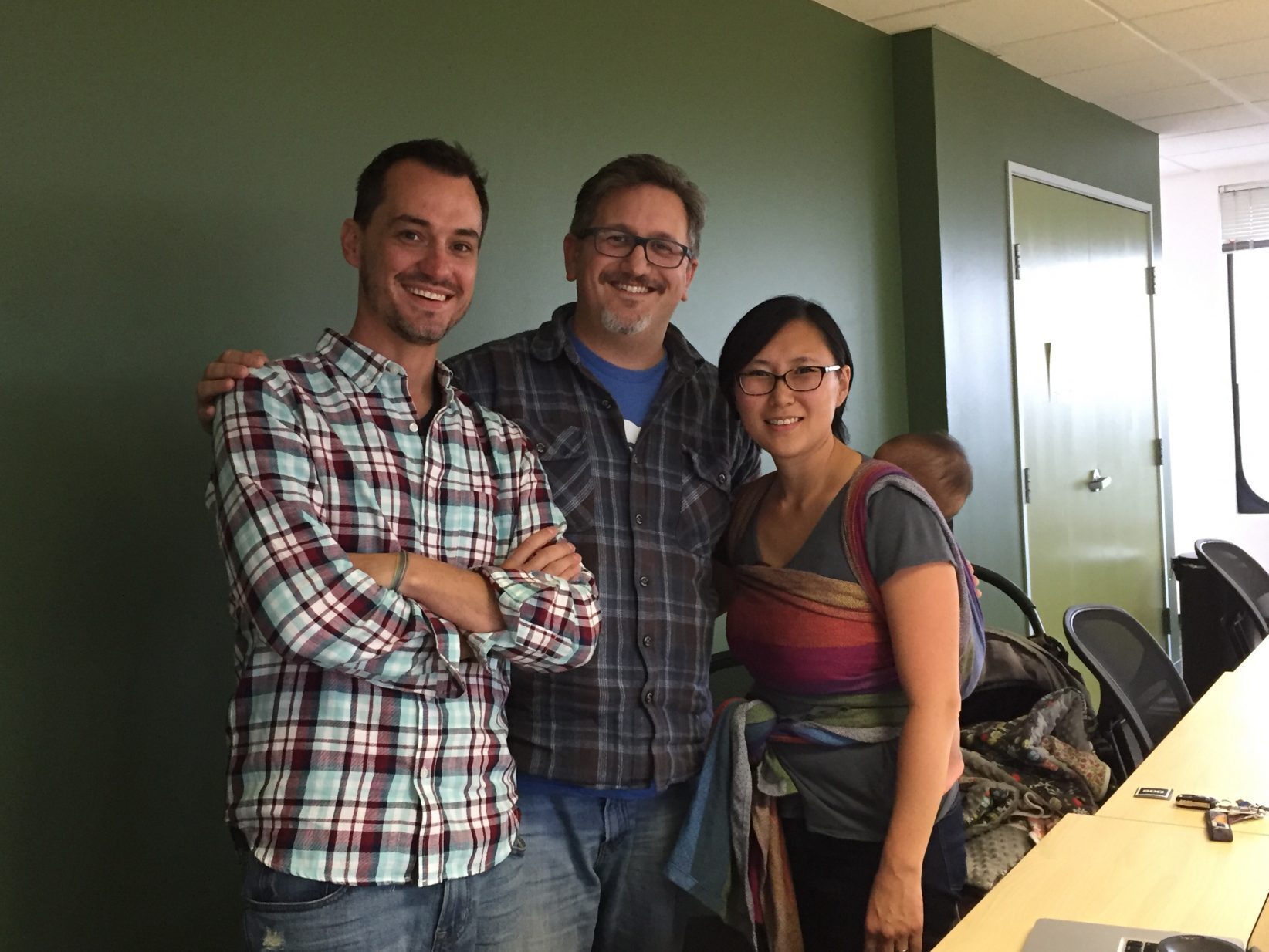 Part of the Sickweather team. Graham Dodge is in the center. 