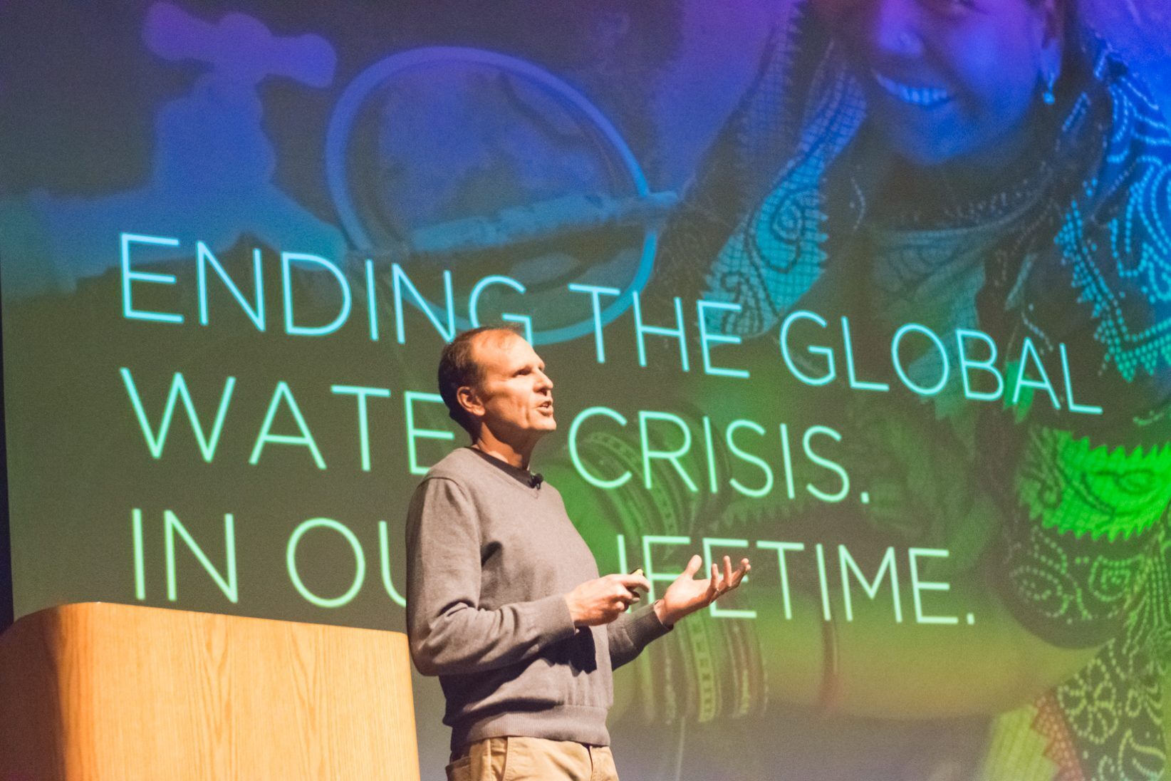 Water.org founder Gary White speaking at the Conquer for Good conference