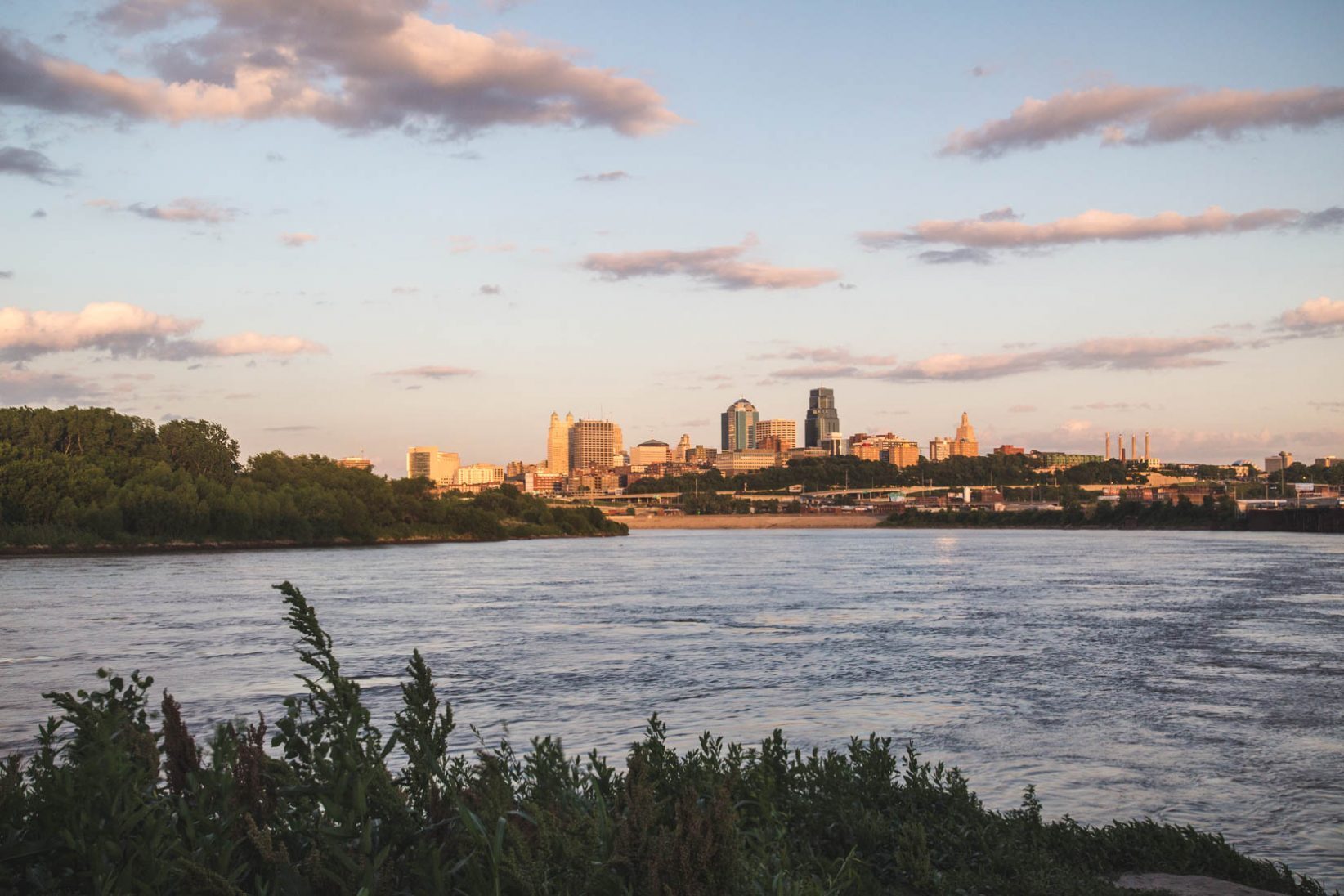 A view of Kansas City nearby the Missouri River. Photo by Bobby Burch.