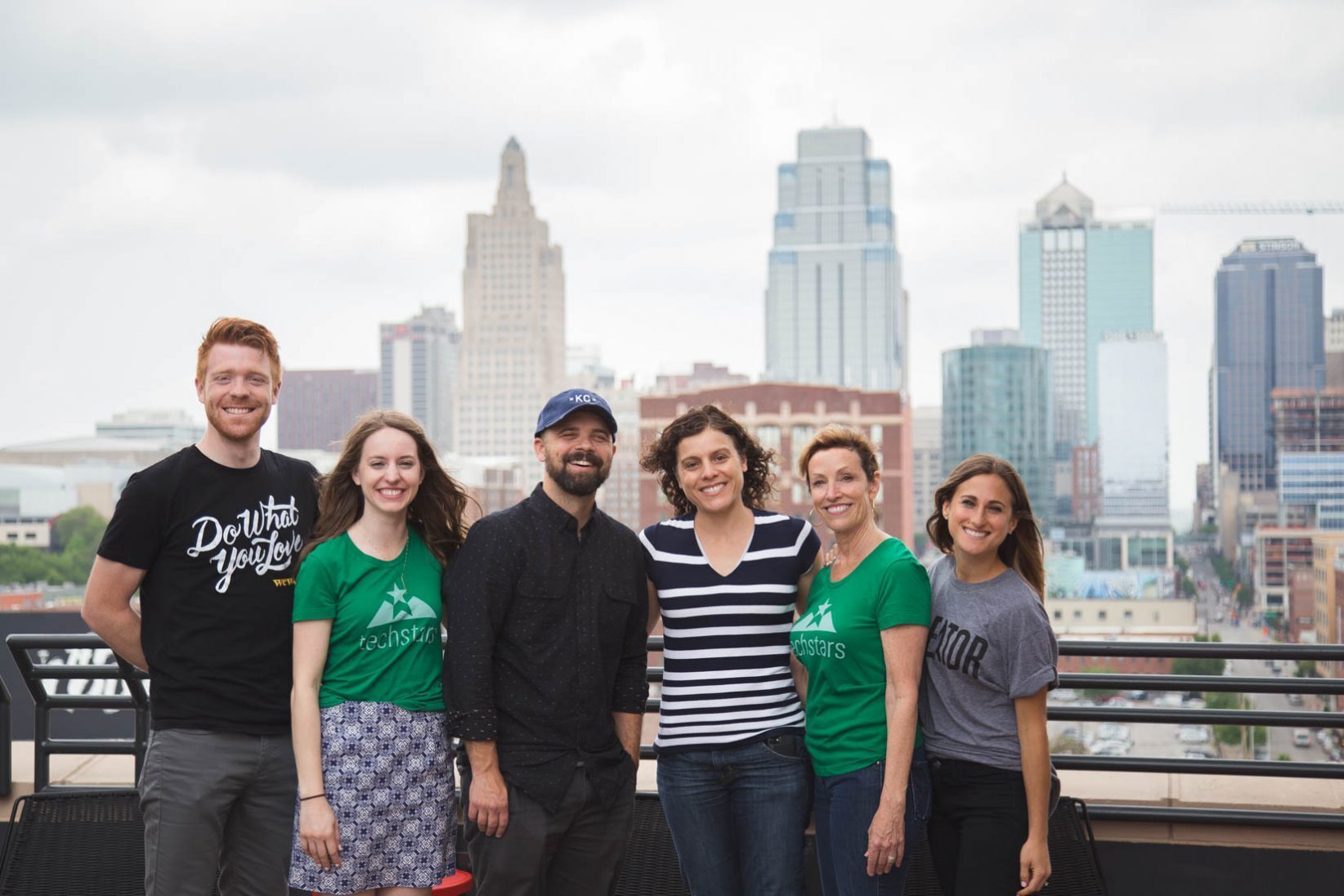 The WeWork and Techstars teams atop Corrigan Station.