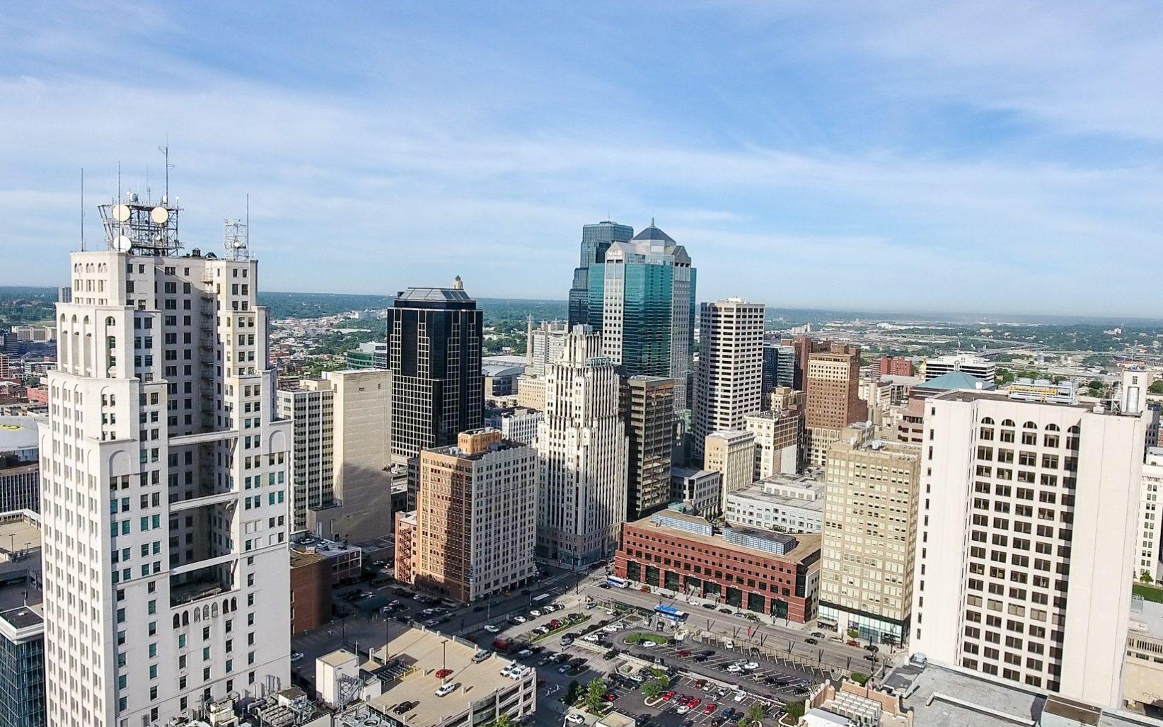 Downtown Skyline drone 2