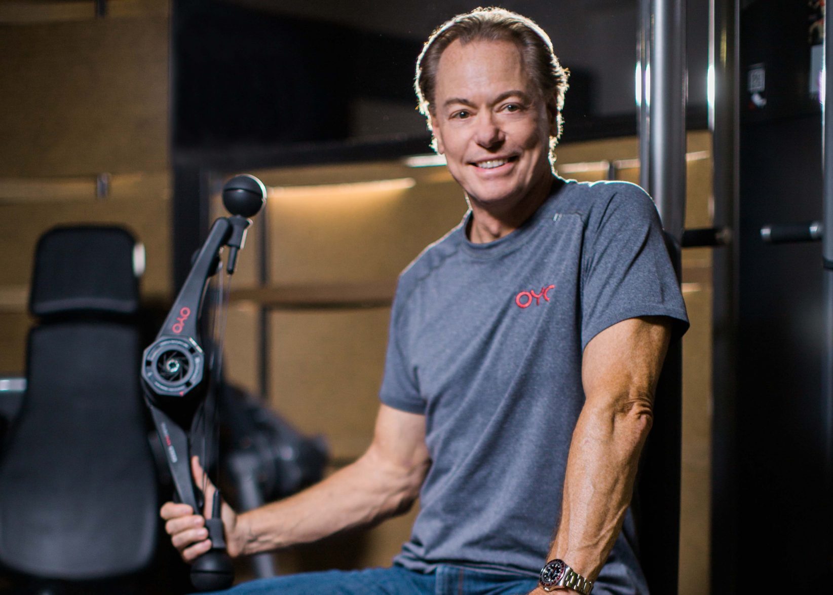 Paul Francis, CEO of OYO Fitness, with the DoubleFlex Black 