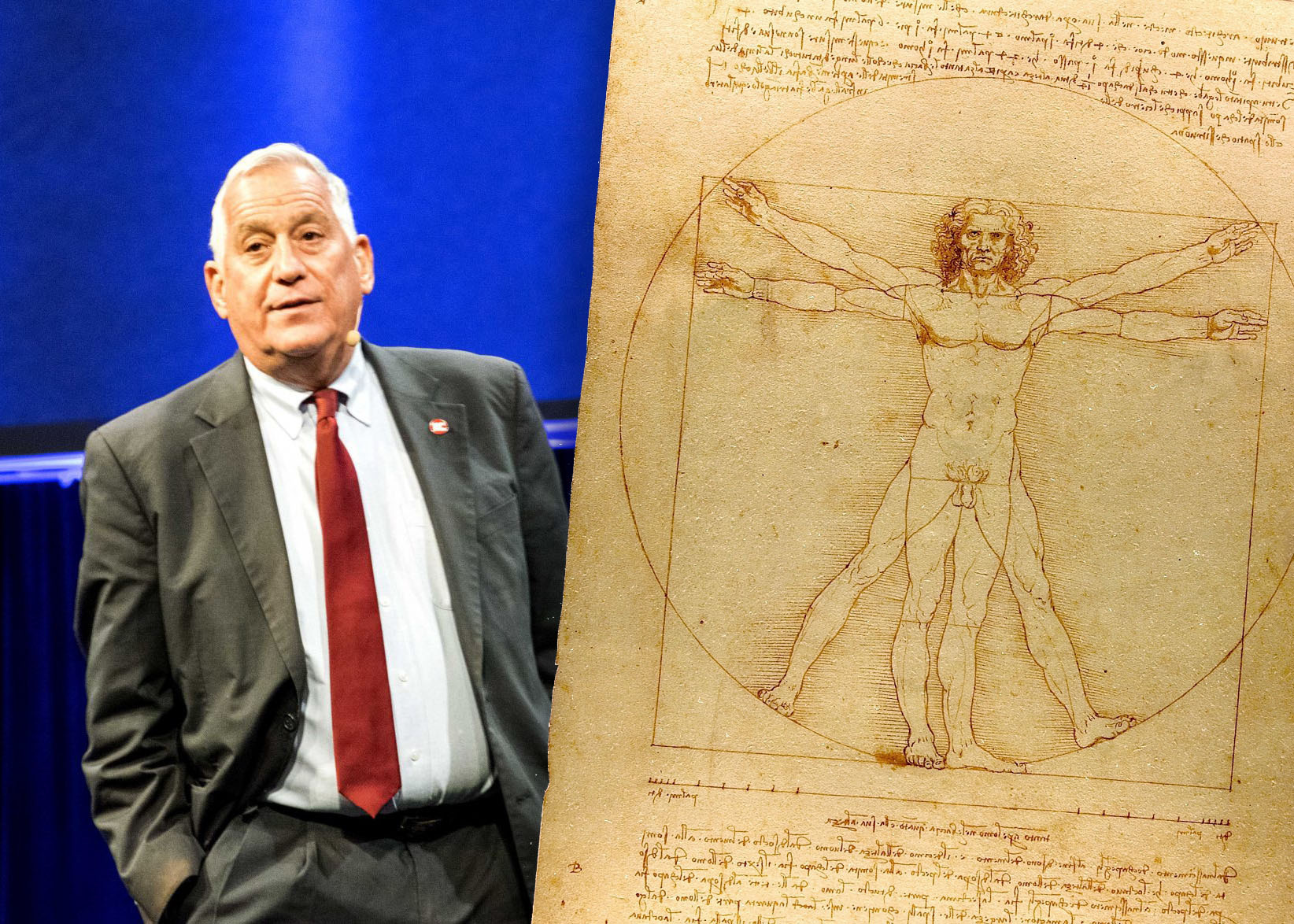 Walter Isaacson, da Vinci and the Vitruvian Man