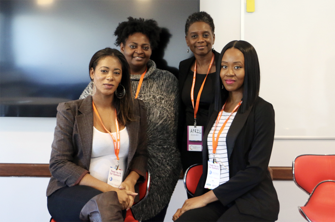 Lyn Cook, Tammy Buckner, April Boyd-Noronha and Janelle James; photo courtesy of Ayleen Bashir, KCSourceLink