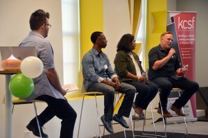 Tommy Felts, Startland News, Reggie Gray, Black Privilege, Anita Newton, Mighty Good Solutions, and Jake Randall, Doughnut Lounge