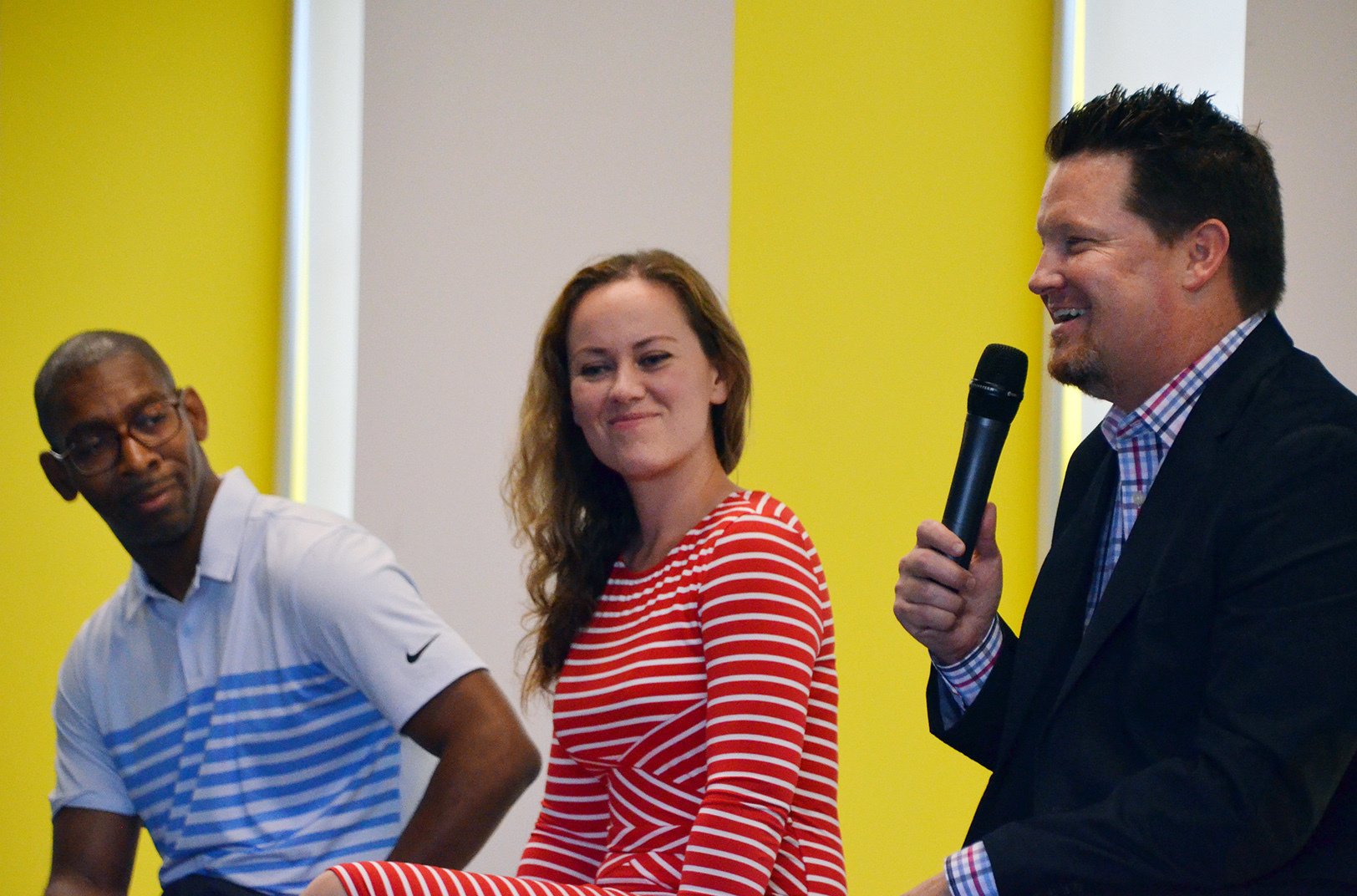 Claude Harris, College Coaching Network; Gabby Wallace, Go Natural English; Brody Dorland, DivvyHQ; Digital Sandbox: Summer in the Sand, talent showdown