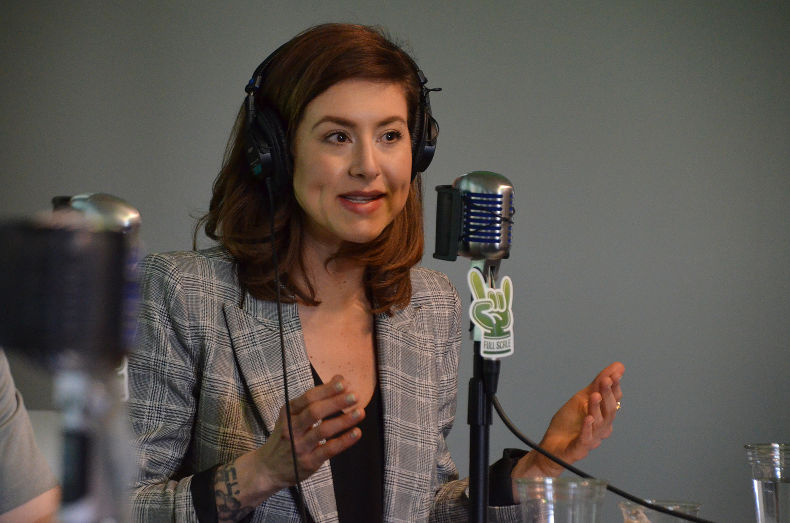 Callie England at Startland's April Innovation Exchange, a live Startup Hustle podcast on Startup Burnout, presented by Full Scale