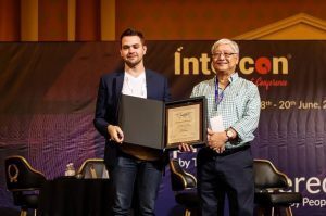 David Biga, Particle Space, left, Intercon USA 2019