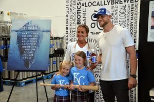 Lisa Bledsoe, Tea-Biotics Kombucha; and Hunter Dozier, the Kansas City Royals
