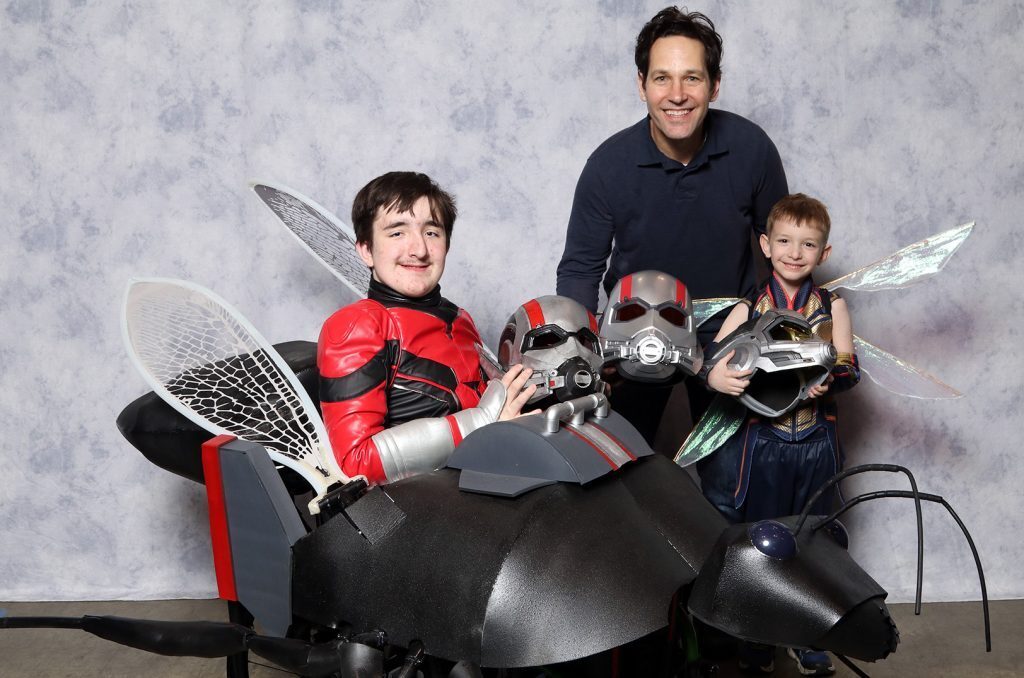Reese Davis as Ant-Man with "Ant-Man" star and Overland Park native Paul Rudd