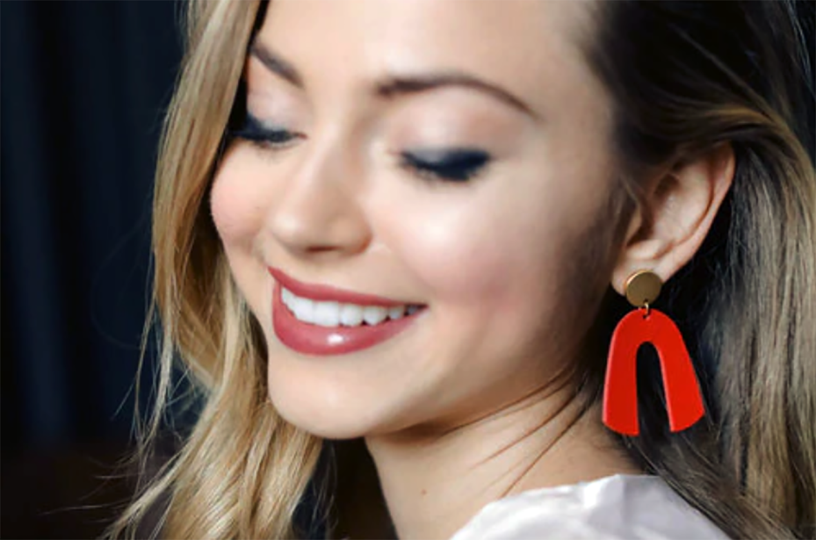 Crimson Beau earrings by Nickel & Suede