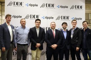 Jack Schraad, Brad Garlinghouse, Nathan Nichols, Mason Qualls, Daniel Jones, Craig DeWitt, and Pat Thelen; Ripple and KU Blockchain Institute