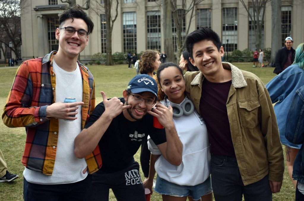 Nic Rodriguez, right, with MIT classmates