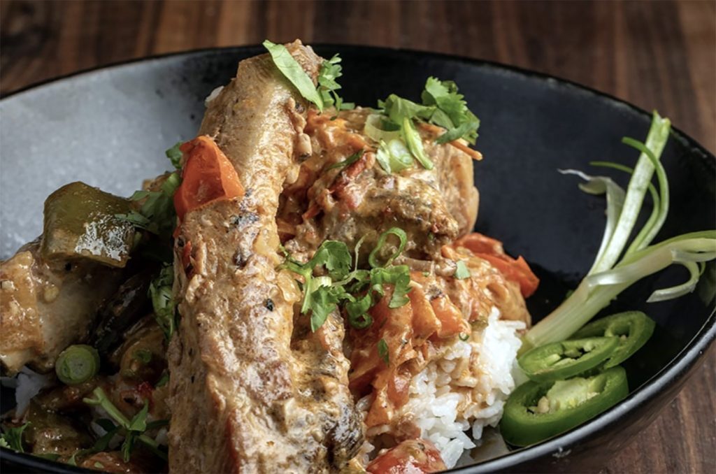 Chicken Laab & Hearty Yellow Curry, Anousone, Strang Hall