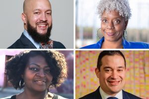 Roy Scott, Healthy Hip Hop; Ina Montgomery, Urban TEC; Tammy Buckner, WeCode KC; and Edgar Palacios, Latinx Education Collaborative