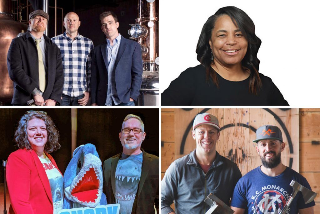 Ryan Maybee, Nathan Perry, and Andy Rieger, J. Rieger & Co.; Thalia Cherry, Cherry; Shea Geist and Geoffrey Geist, Shark Off; and Matt Baysinger and Ryan Henrich, Swell Spark