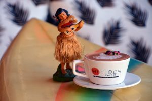 Rose latte by HITIDES Coffee