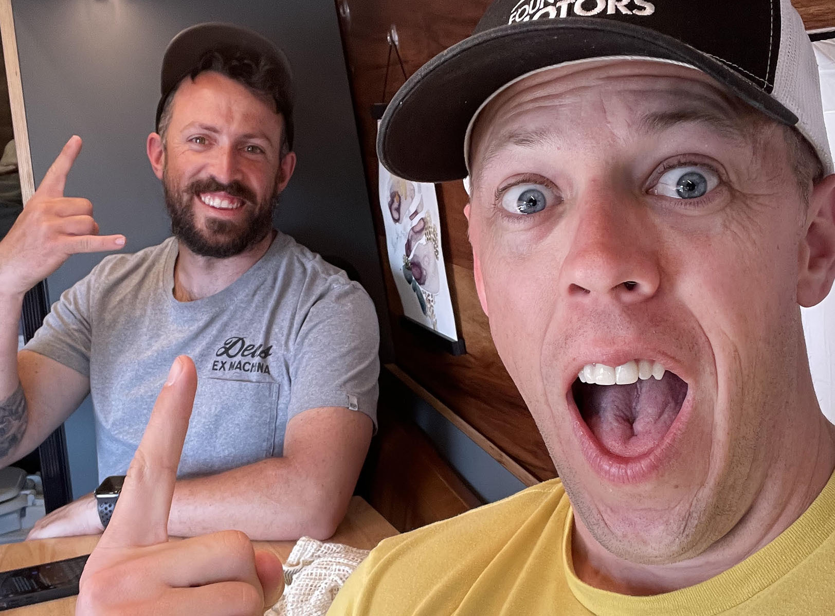 Matt Baysinger and Ryan Henrich, co-founders of Swell Spark, on an April biking trip in Utah