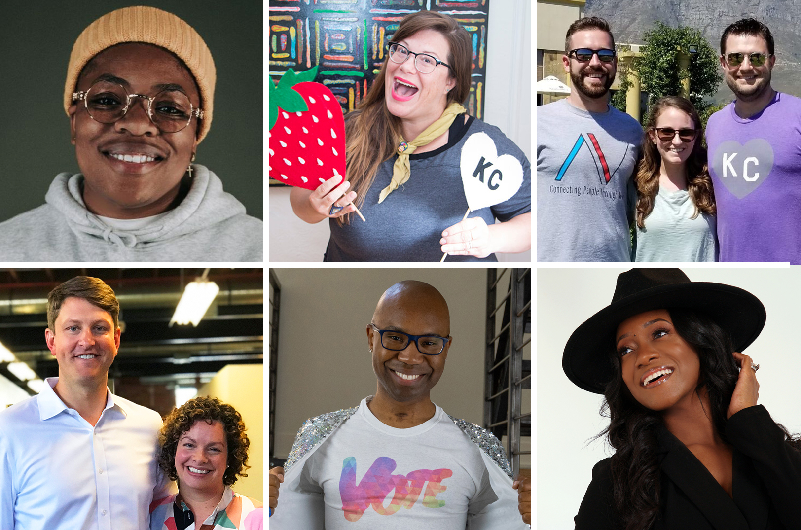 Jannae Gammage, The Market Base; Katie Mabry van Dieren, The Strawberry Swing; Blair Kocher, Kelly Flowers and Keith Spreckels Jr., the AV Collection; Phil and Elizabeth Glynn, Travois; Godfrey Riddle, Civic Saint; Elaina Paige Thomas, The Next Paige Agency