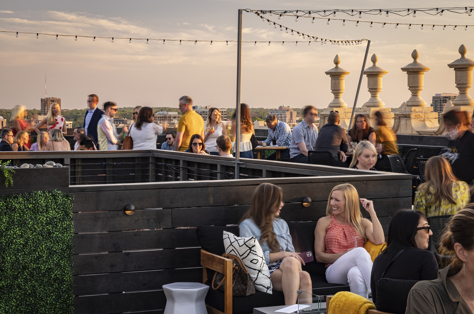 The Canary bar atop the Netherland building in Midtown Kansas City; Photography by Aaron Leimkuehler