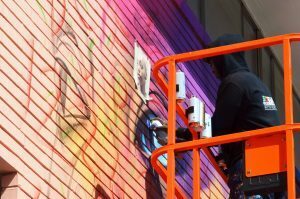 Block Mural 01 Thomas "Detour" Evans, Denver, Colorado; Plaza Parkway Medical Building