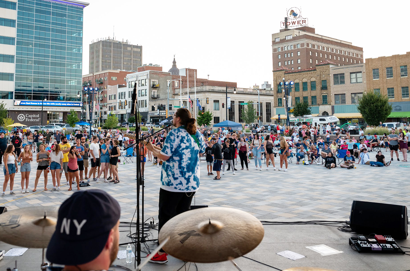 Concert near the planned ASTRA Innovation District building in Topeka