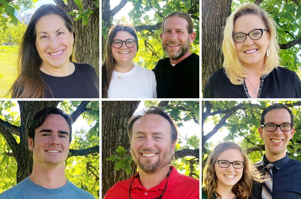 Risa Stein, SeeInMe; Alex Burton and Leo Esposito, Bozt; Rebecca Simons, CuePlay; Michael Eichenseer, VRdojo; Jason Reid, KNIMO; and Jill and Justin Bertelsen, Bertelsen Education