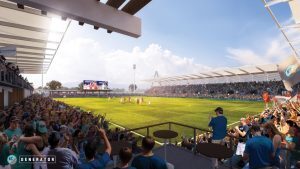 KC NWSL 03 Stadium rendering from Kansas City NWSL, by Generator Studio, JE Dunn and Monarch Build