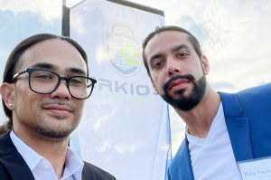 Sean Null and Philip Van der Straeten of Erkios Systems at the Oct. 1 Arch Grant Gala for the 2021 cohort