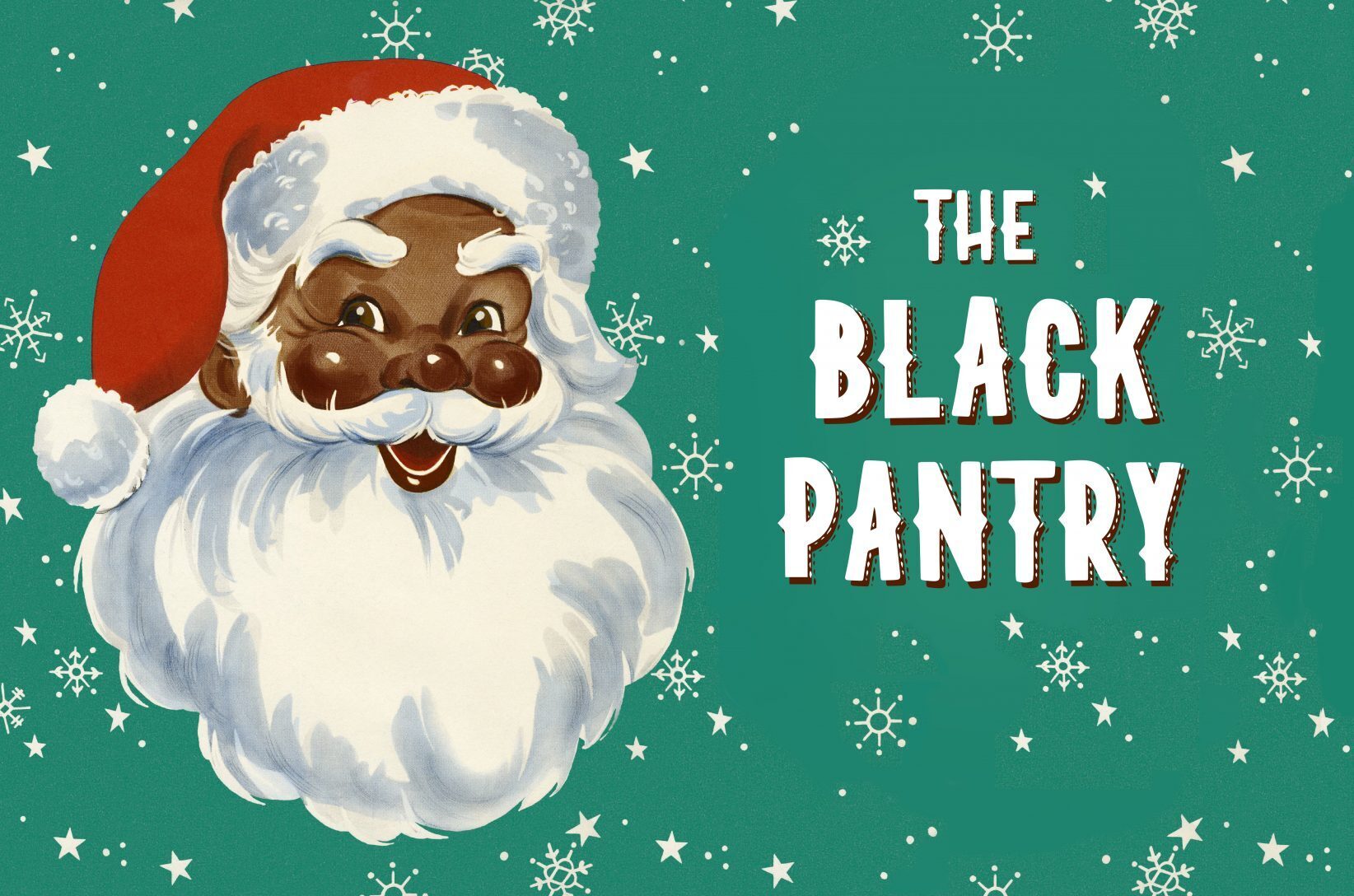 Black Santa gift guide graphic