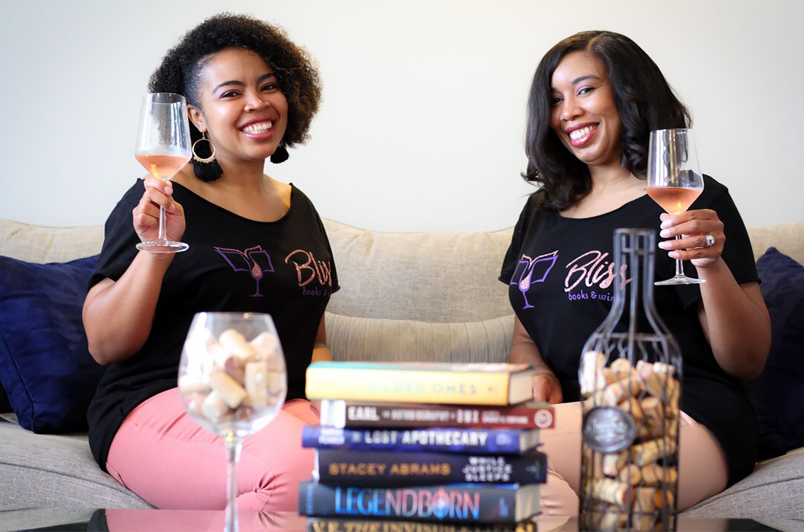La’Nesha Frazier and La’Nae Robinson, Bliss Books and Wine; featured on BuyKC