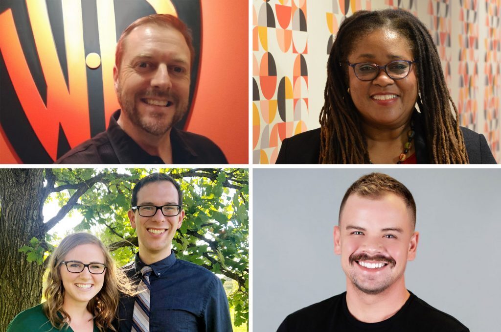 Gavin Dell, Hollywood Animation Academy; Shelly Cooper, SureShow; Jill and Justin Bertelsen, Crib Coaching; and Craig Boyle, What Duh Fog