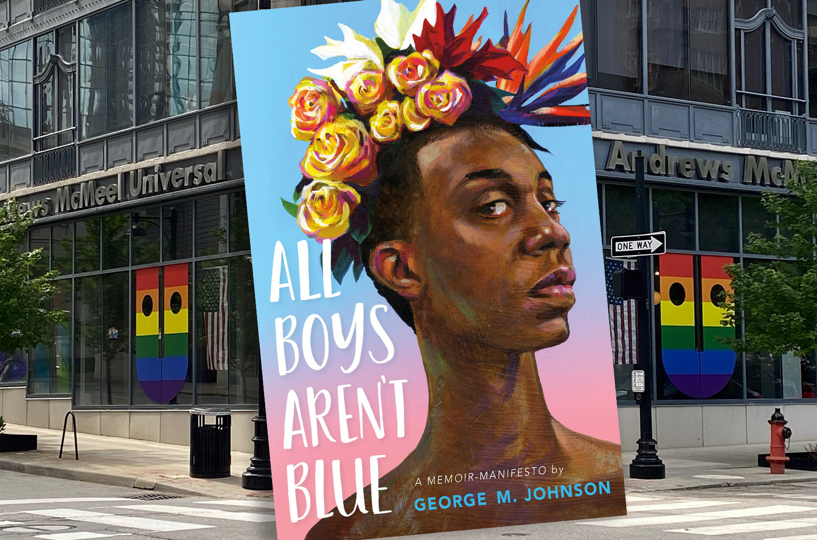 "All Boys Aren't Blue," published by Farrar, Straus and Giroux (BYR); overset: Andrews McMeel Universal Kansas City headquarters