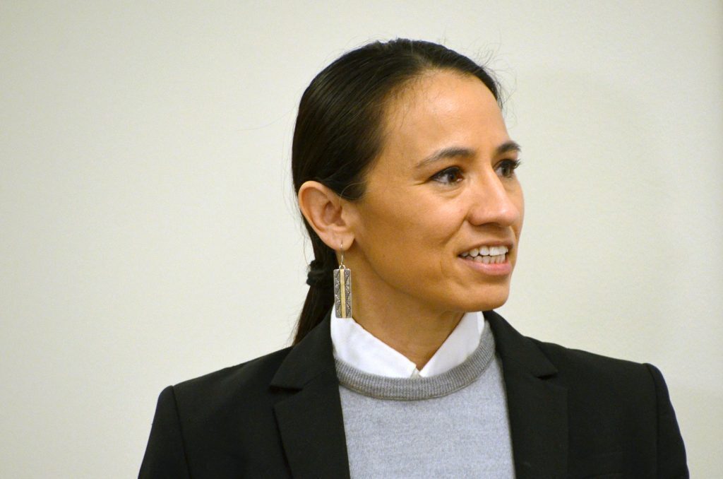 U.S. Rep. Sharice Davids, D-Kansas, Wednesday at Ronawk in Olathe