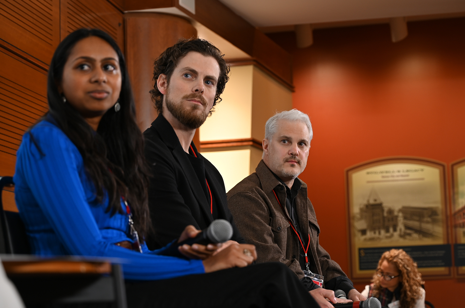 Panelists Kavya Shankar, Sam De Jong, and Jacob Wagner at the C3KC "Future of Neighborhoods" session