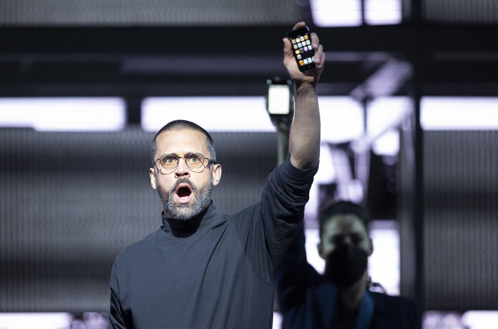John Moore as Steve Jobs in "The (R)evolution of Steve Jobs" at The Austin Opera in February