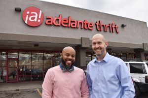 David Roberson and Jared Meek at Adelante Thrift