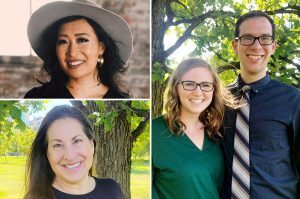 Jackie Nguyen, Cafe Cà Phê; Jill and Justin Bertelsen, Bertelsen Education and Crib Coaching; and Risa Stein, SeeInMe