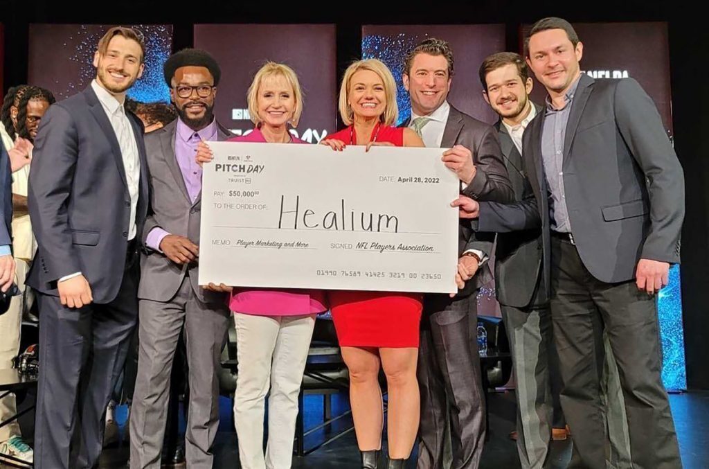 Healium team at the NFLPA (National Football League Players Association) Pitch Day