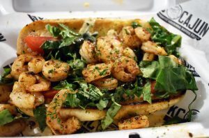 Shrimp po'boy at KC Cajun