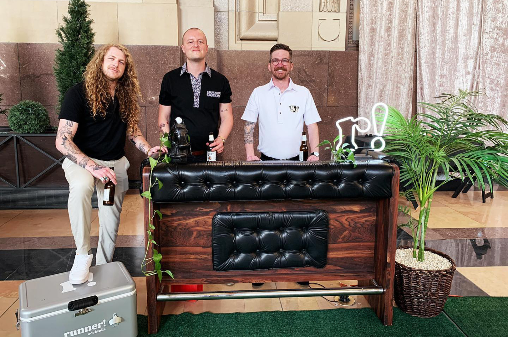 Landon Nichols, Brian Shellenberger and Billy Conway, runner! cocktails, at the Greater Kansas City Chamber of Commerce's Small Business Showcase