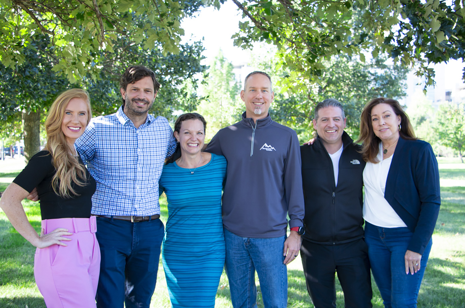 Digital Sandbox KC third quarter awardees: Ruth Shrauner, Poshed on the Go; Gonzalo Erdozain, Scout; Courtney Younglove, Health Partners MD; Chuck Schneider, Redpoint Summit; Chris Humphreys MyDigiRecords; and Laura Owen, Healthy ID. Not pictured: Dr. Saroj Gupta, MyDigiRecords