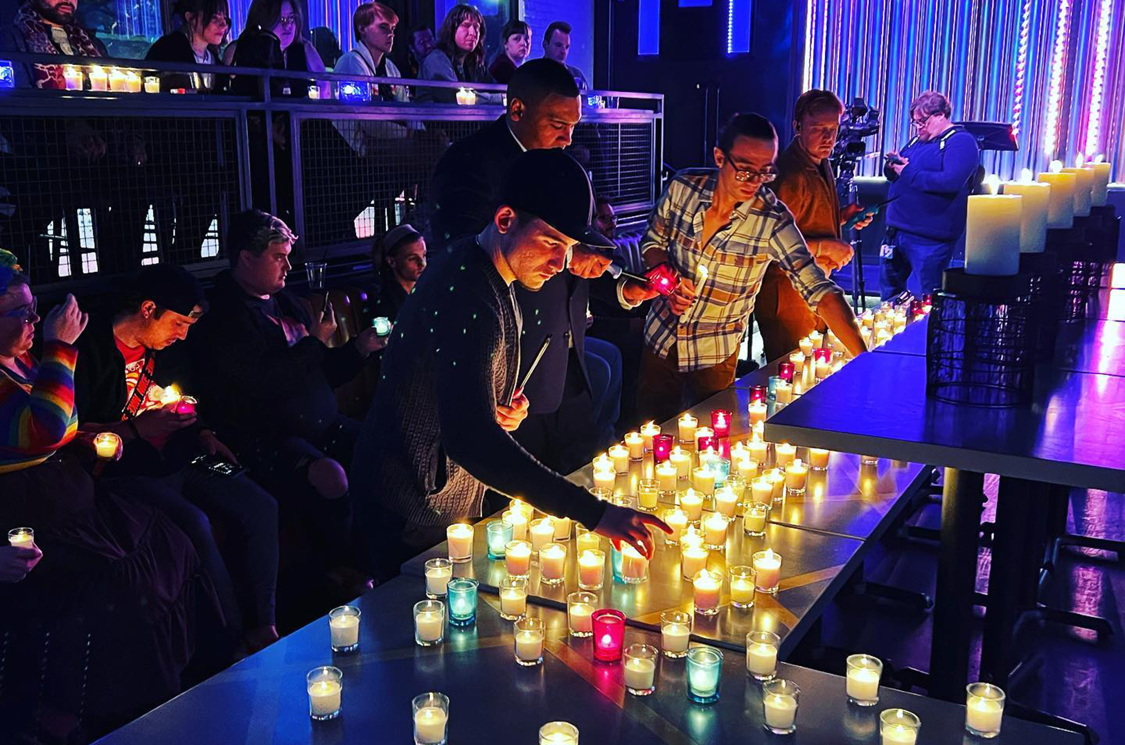 Fountain Haus KC hosts a vigil in Westport for Colorado Springs shooting victims; photo courtesy of Fountain Haus KC