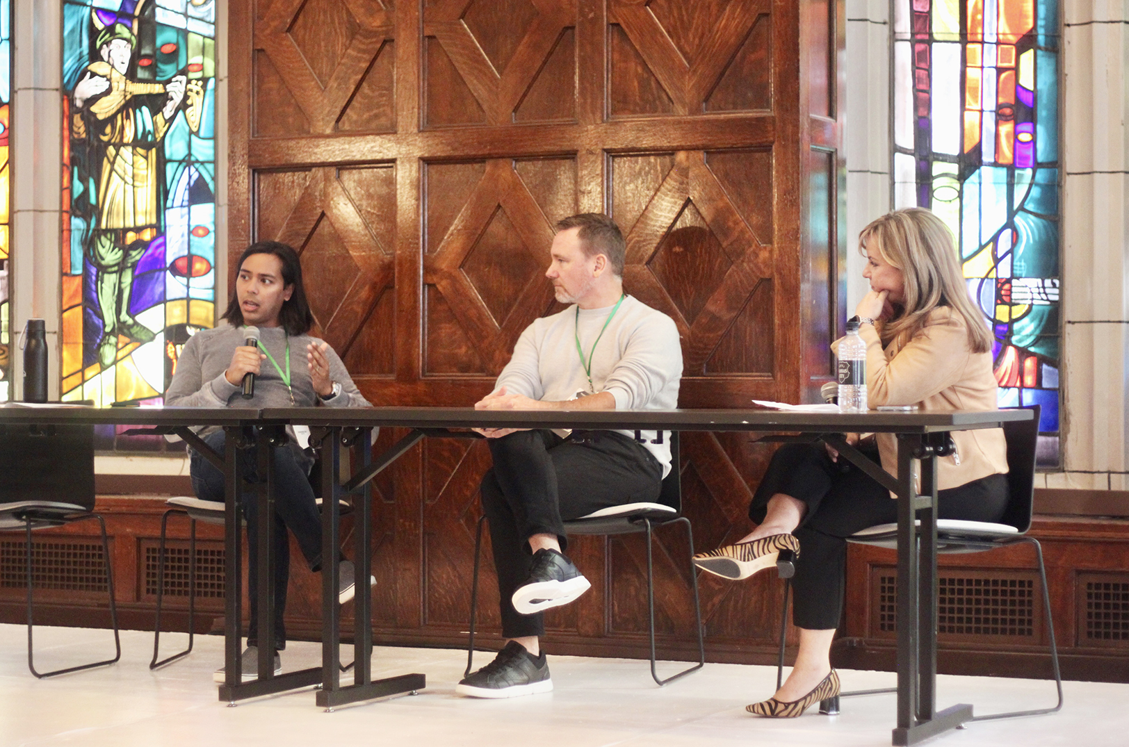 Riddhiman Das, TripleBlind; Toby Rush, Redeem; and Maggie Kenefake, Iron Prairie Ventures, at Mid x Midwest in 2022; Photos by Nikki Overfelt Chifalu